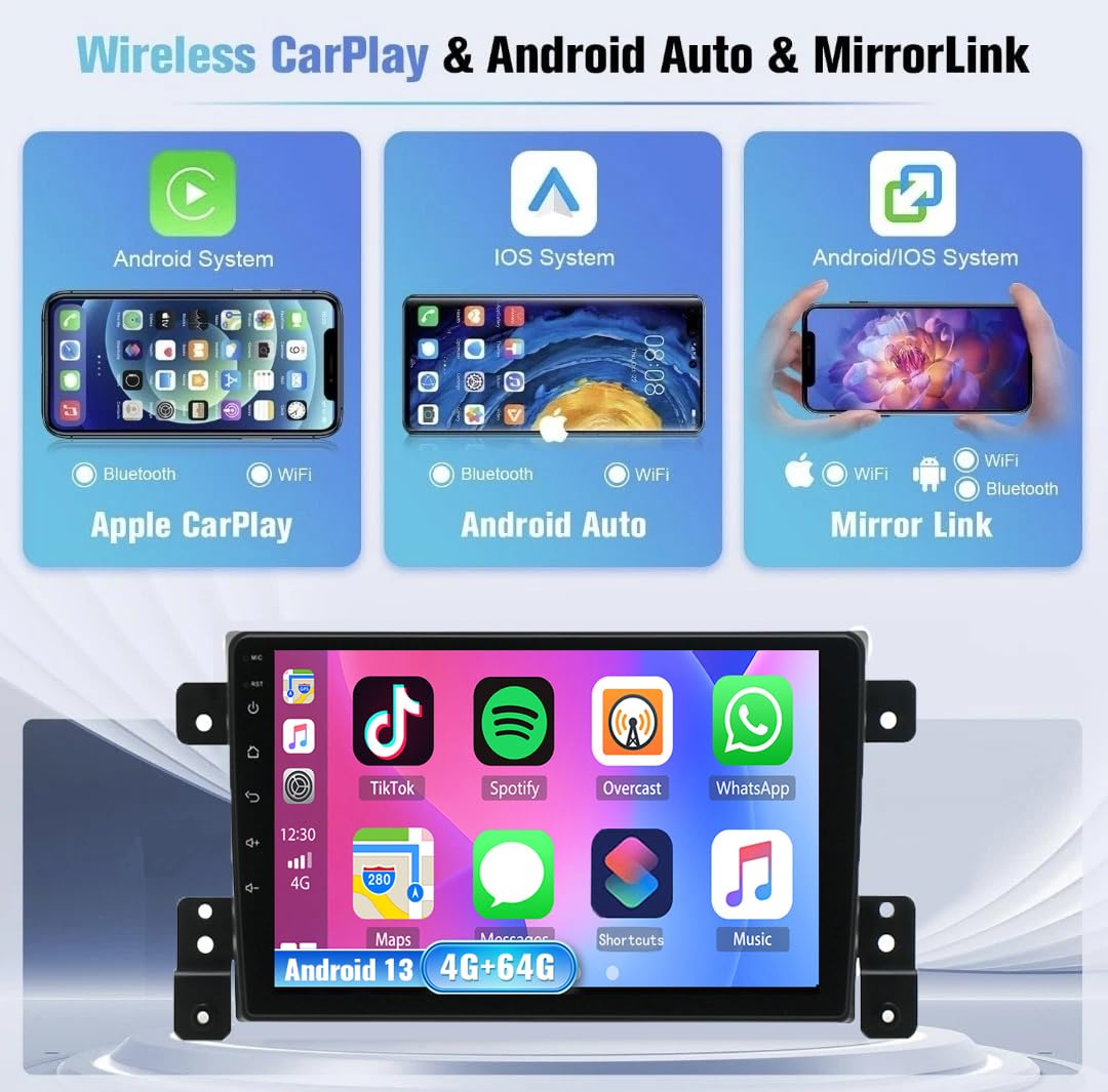 Amazon.com: Surakey Android13 Radio Car Stereo Compatible for